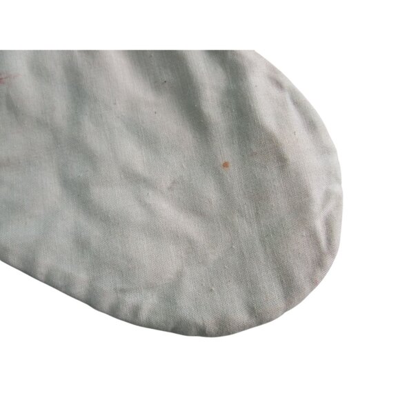 Vintage Patchwork Quilted Christmas Stocking Lace Trim Spots On Back GUC - Picture 11 of 12